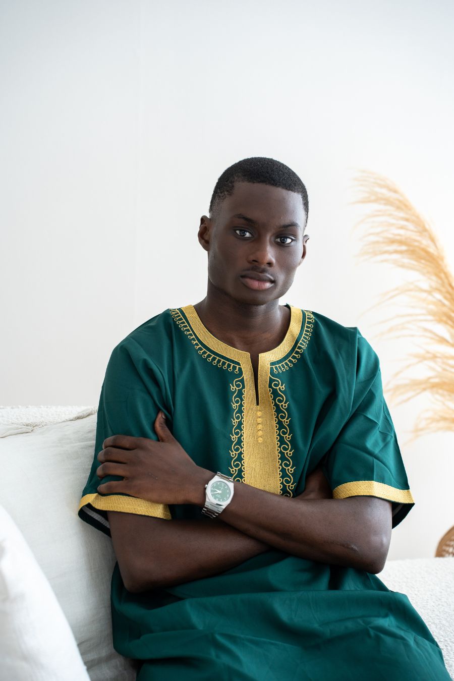 Gebetskleid für Herren - Grün/Gold