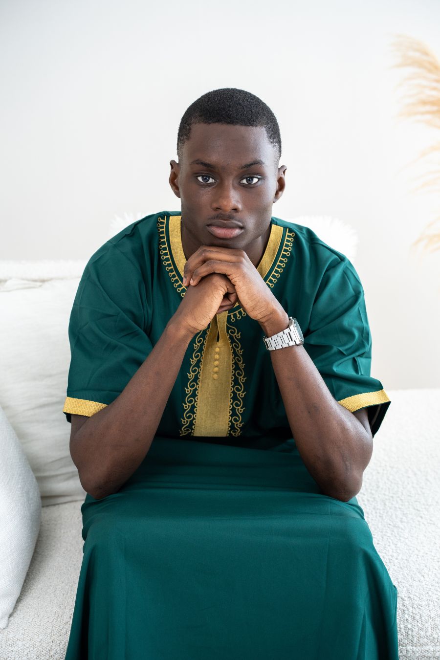 Gebetskleid für Herren - Grün/Gold