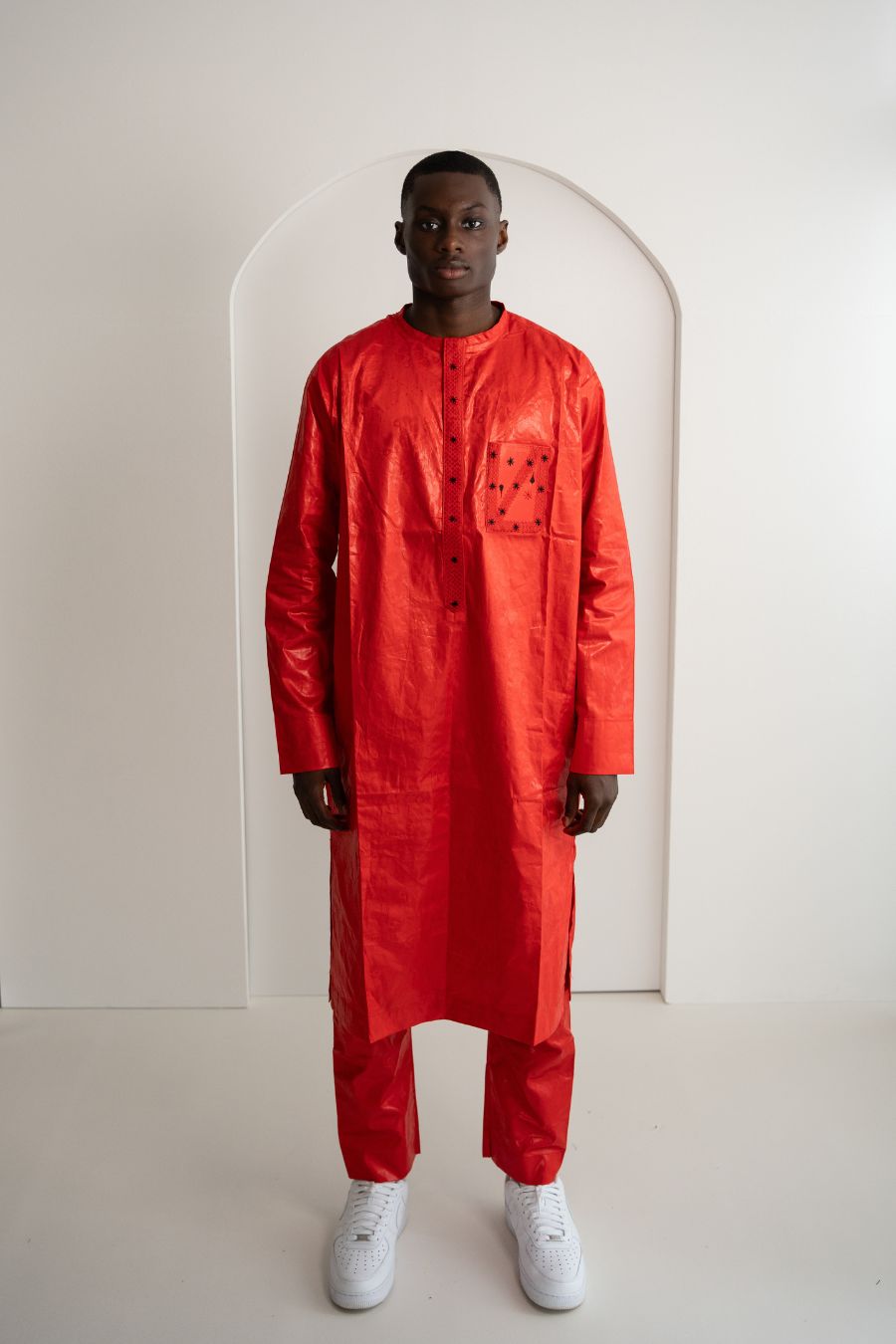 Afrikanische Festkleidung für Herren Rot - Bakary