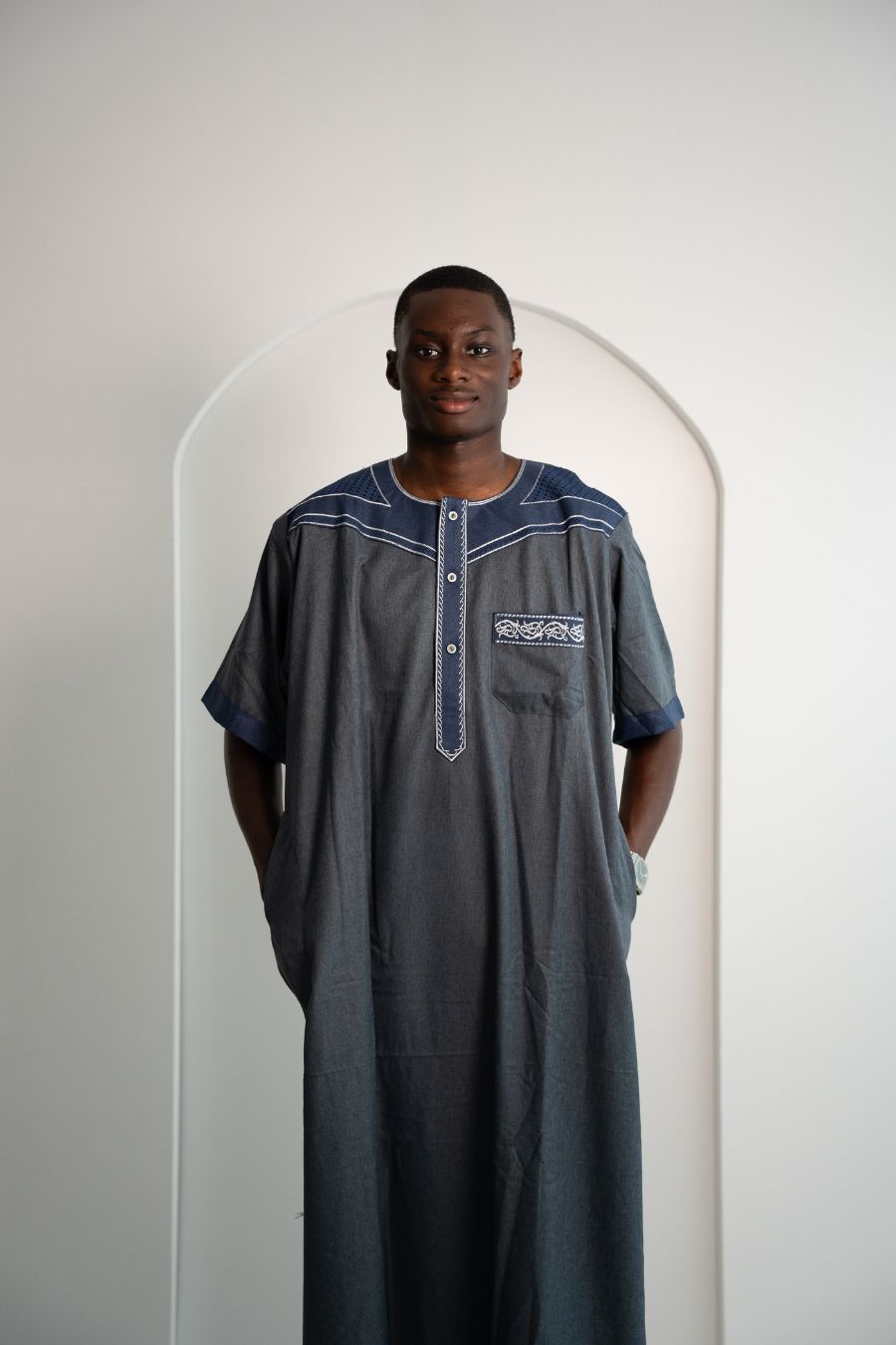 Gebetskleid für Herren - Grau/Blau