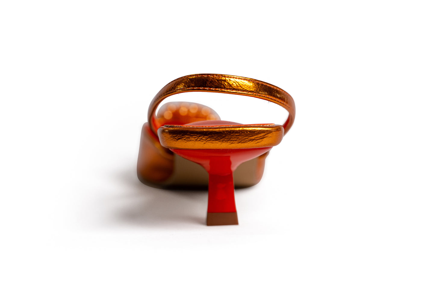 Pantoletten mit Detail - Orange