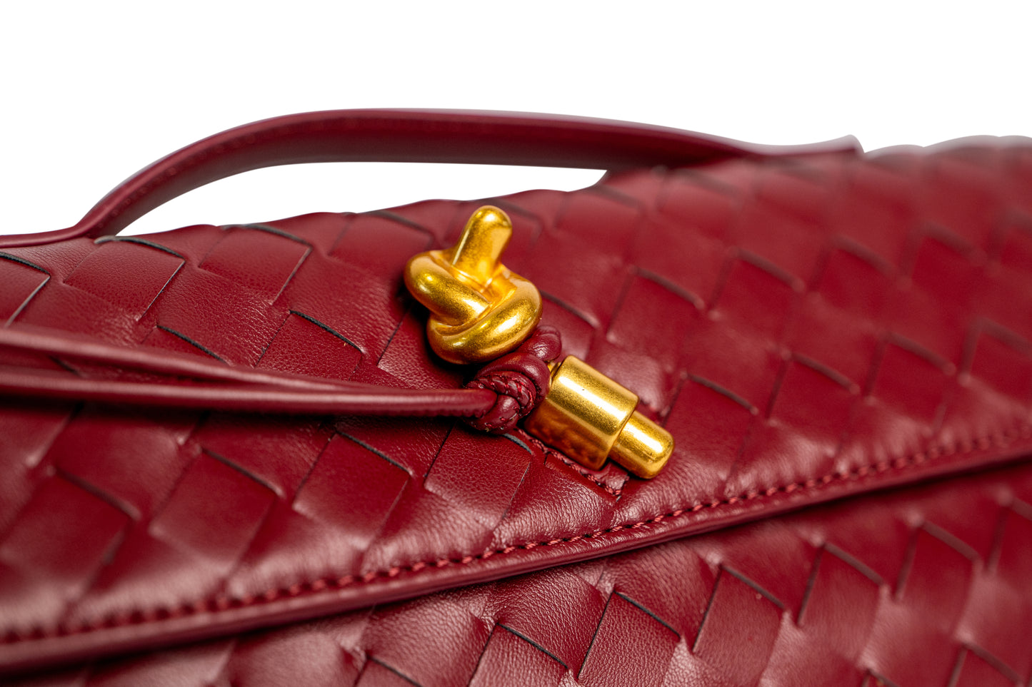 Handtasche rechteckig - Bordeaux Rot