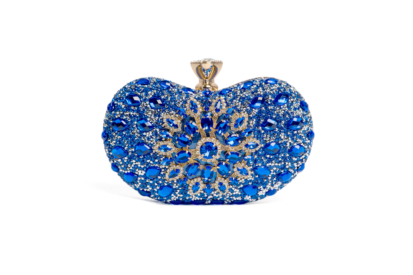 Clutch mit Steinen - Dunkelblau