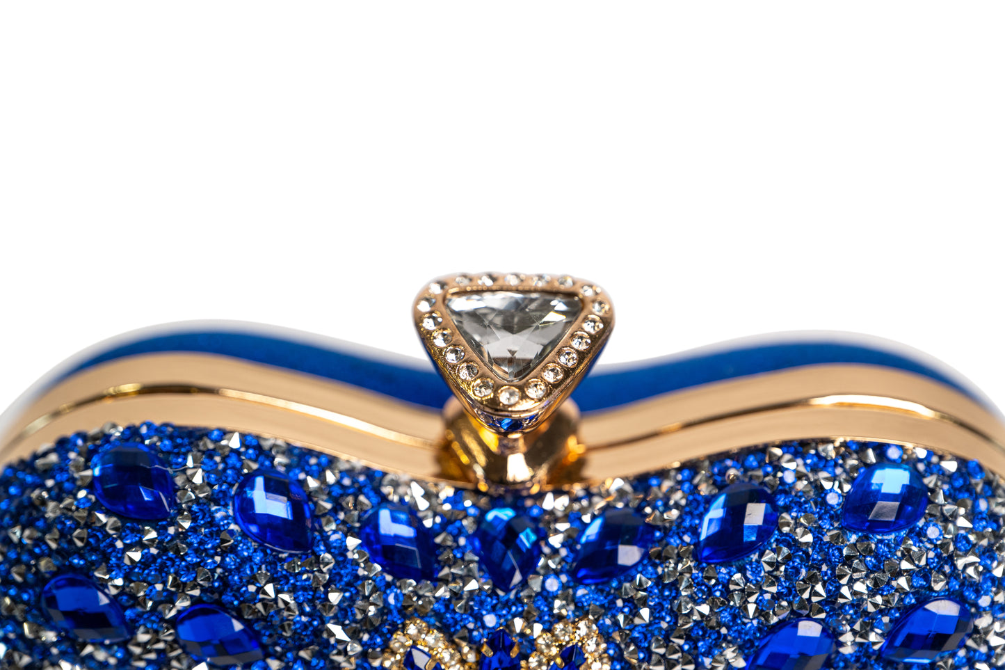 Clutch mit Steinen - Dunkelblau