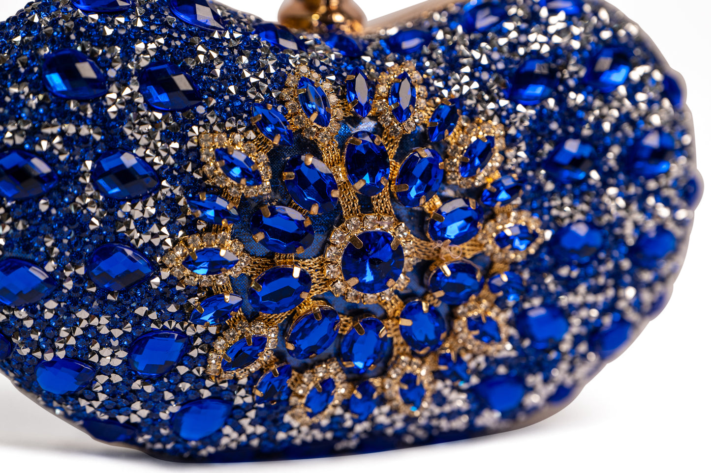 Clutch mit Steinen - Dunkelblau