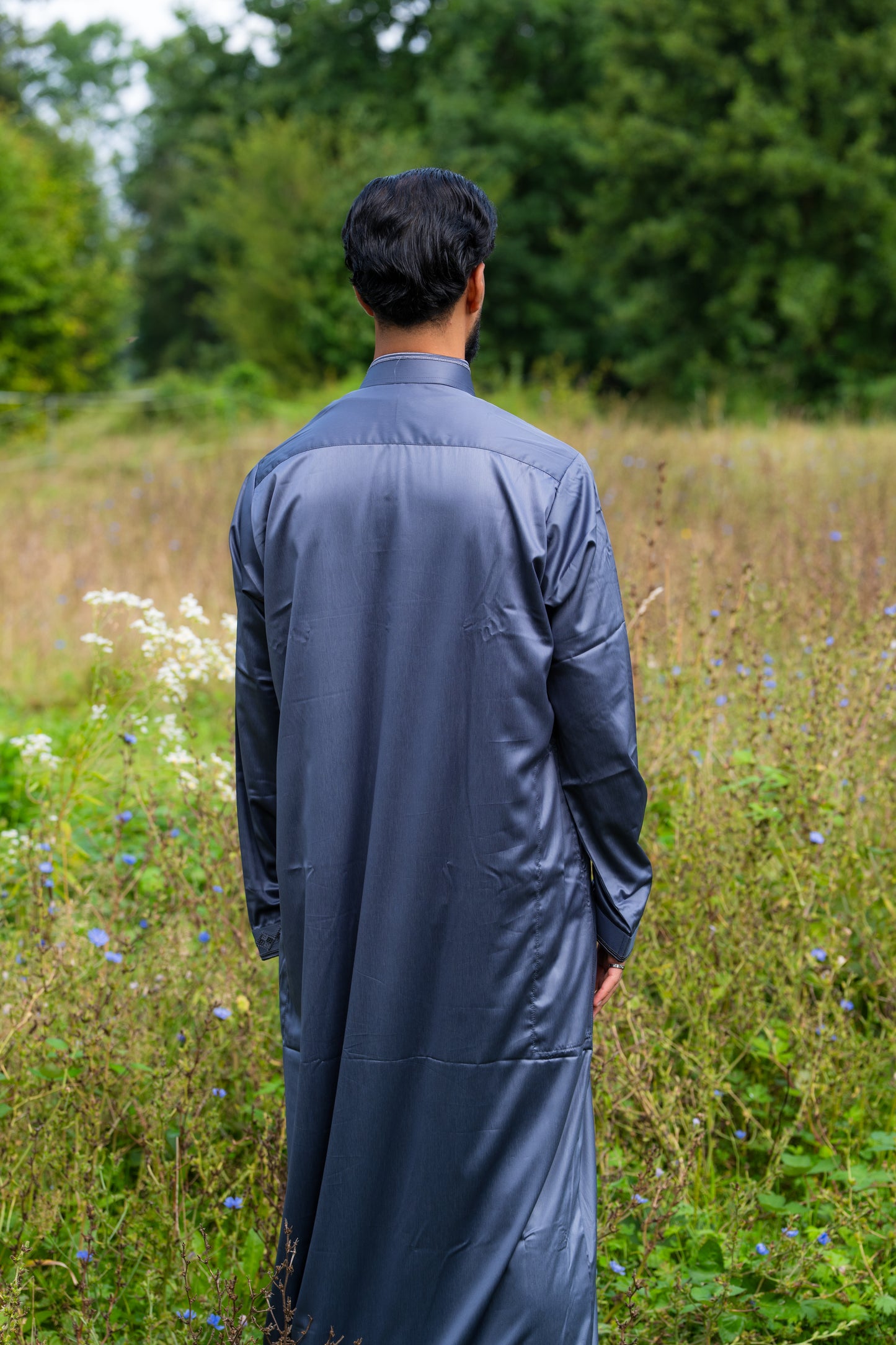 Gebetskleid für Herren mit Kragen - Blau