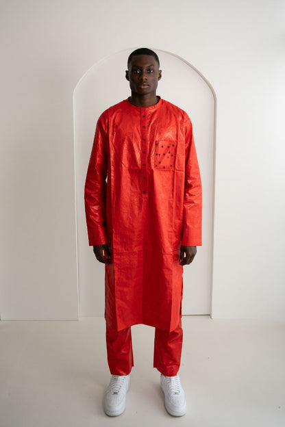Afrikanische Festkleidung für Herren Rot - Bakary