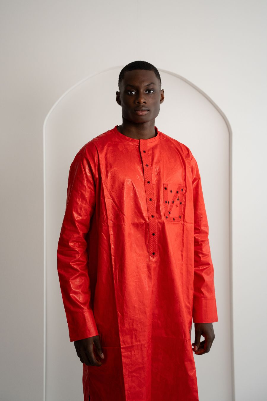 Afrikanische Festkleidung für Herren Rot - Bakary