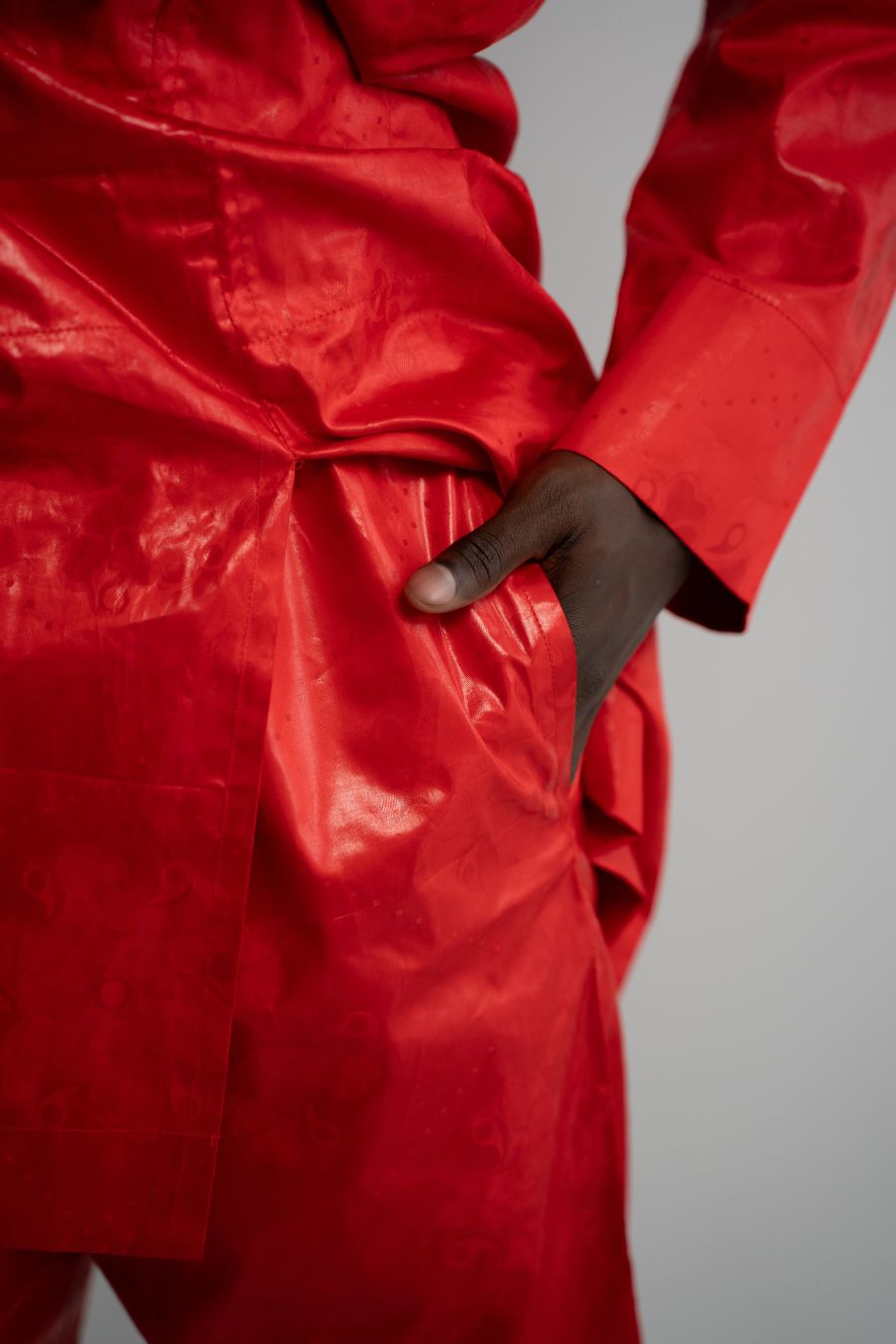 Afrikanische Festkleidung für Herren Rot - Bakary