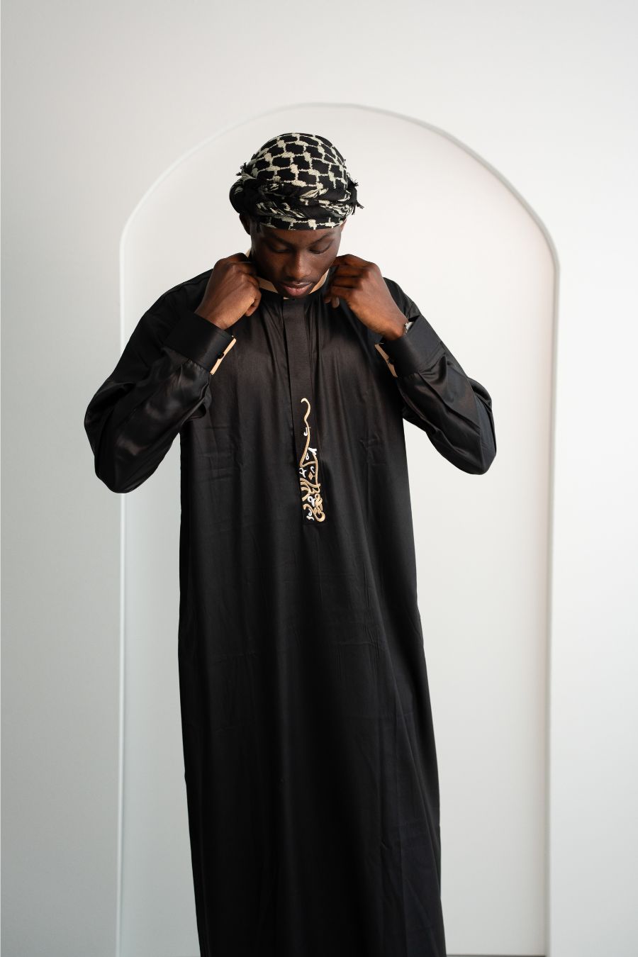 Gebetskleid für Herren - Schwarz/Gold