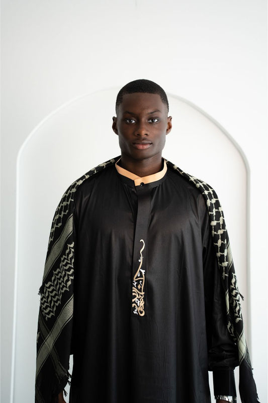 Gebetskleid für Herren - Schwarz/Gold