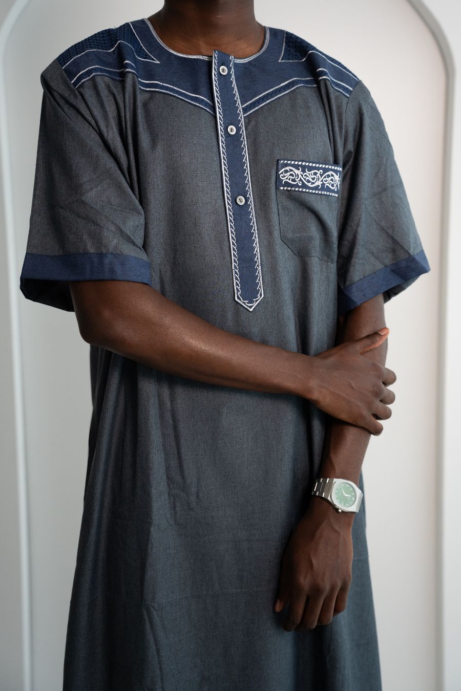 Gebetskleid für Herren - Grau/Blau