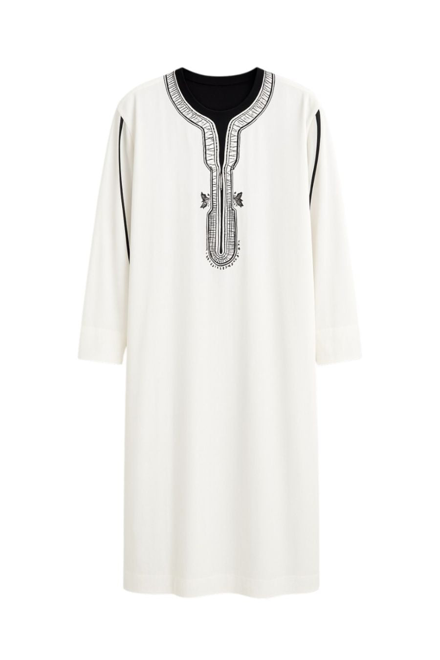 Gebetskleid für Herren - Weiss/Schwarz