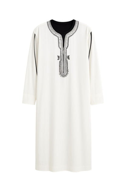 Gebetskleid für Herren - Weiss/Schwarz