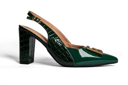 High Heels mit Schnalle - Grün