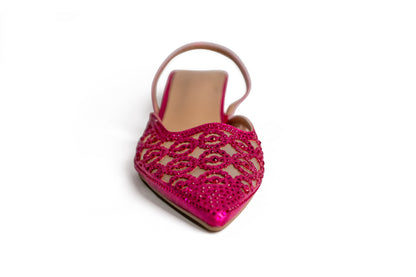 High Heels mit Steinen - Pink