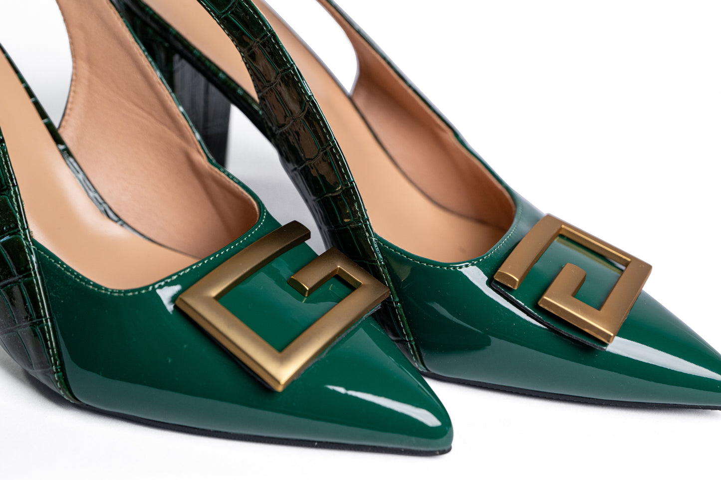 High Heels mit Schnalle - Grün