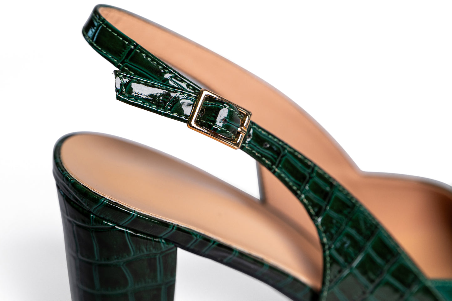 High Heels mit Schnalle - Grün