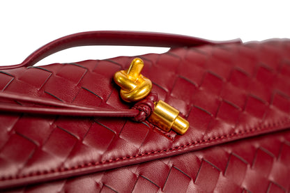 Handtasche rechteckig - Bordeaux Rot