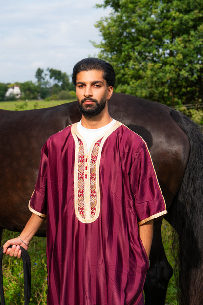 Gebetskleid für Herren mit goldenen Details - Rot