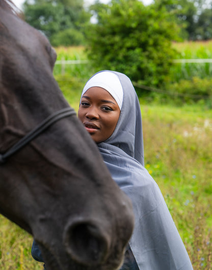 Abaya 2 Piece Set mit Hijab - Blau
