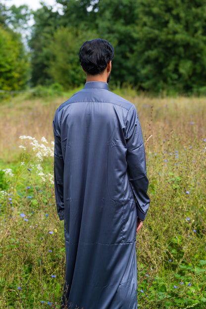 Gebetskleid für Herren mit Kragen - Blau