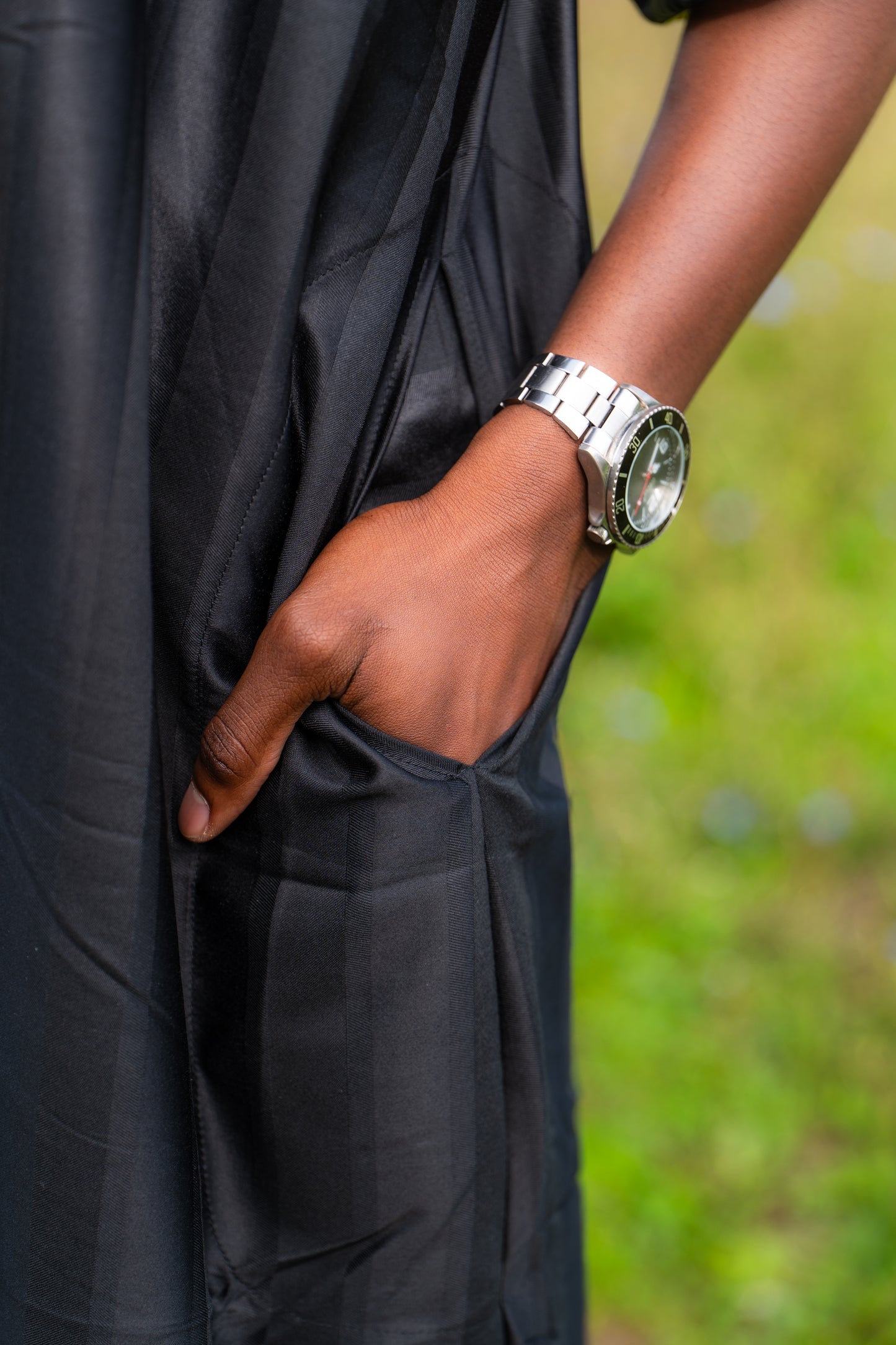 Gebetskleid für Herren mit goldenen Detail - Schwarz