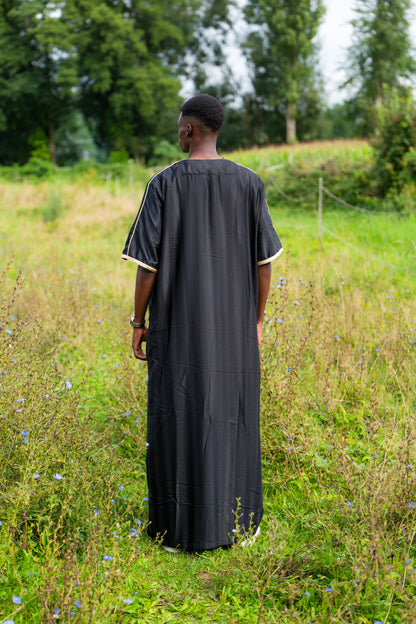 Gebetskleid für Herren mit goldenen Detail - Schwarz