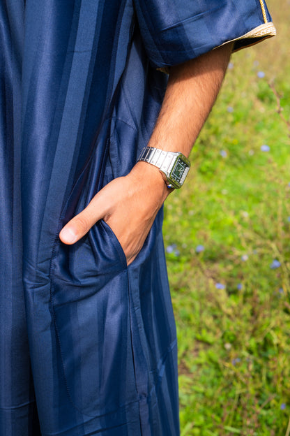 Gebetskleid für Herren mit goldenen Details - Dunkelblau