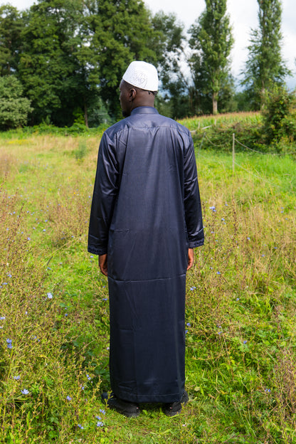 Gebetskleid für Herren mit Kragen - Dunkelblau