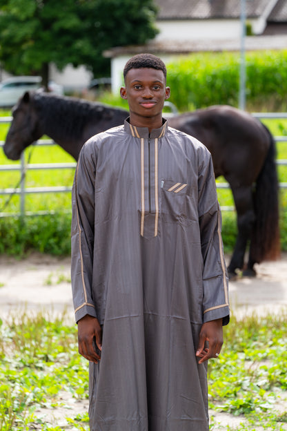 Gebetskleid für Herren mit Design - Olivegrün