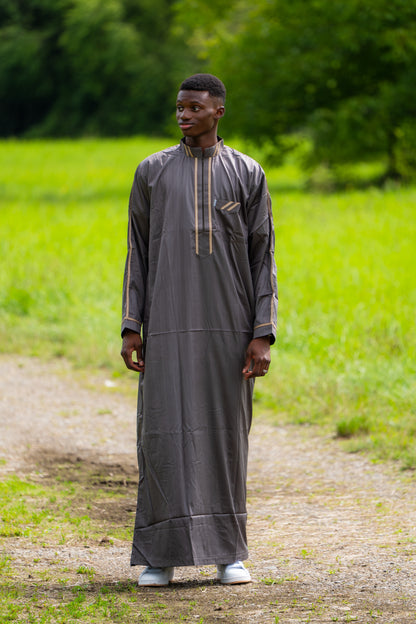 Gebetskleid für Herren mit Design - Olivegrün