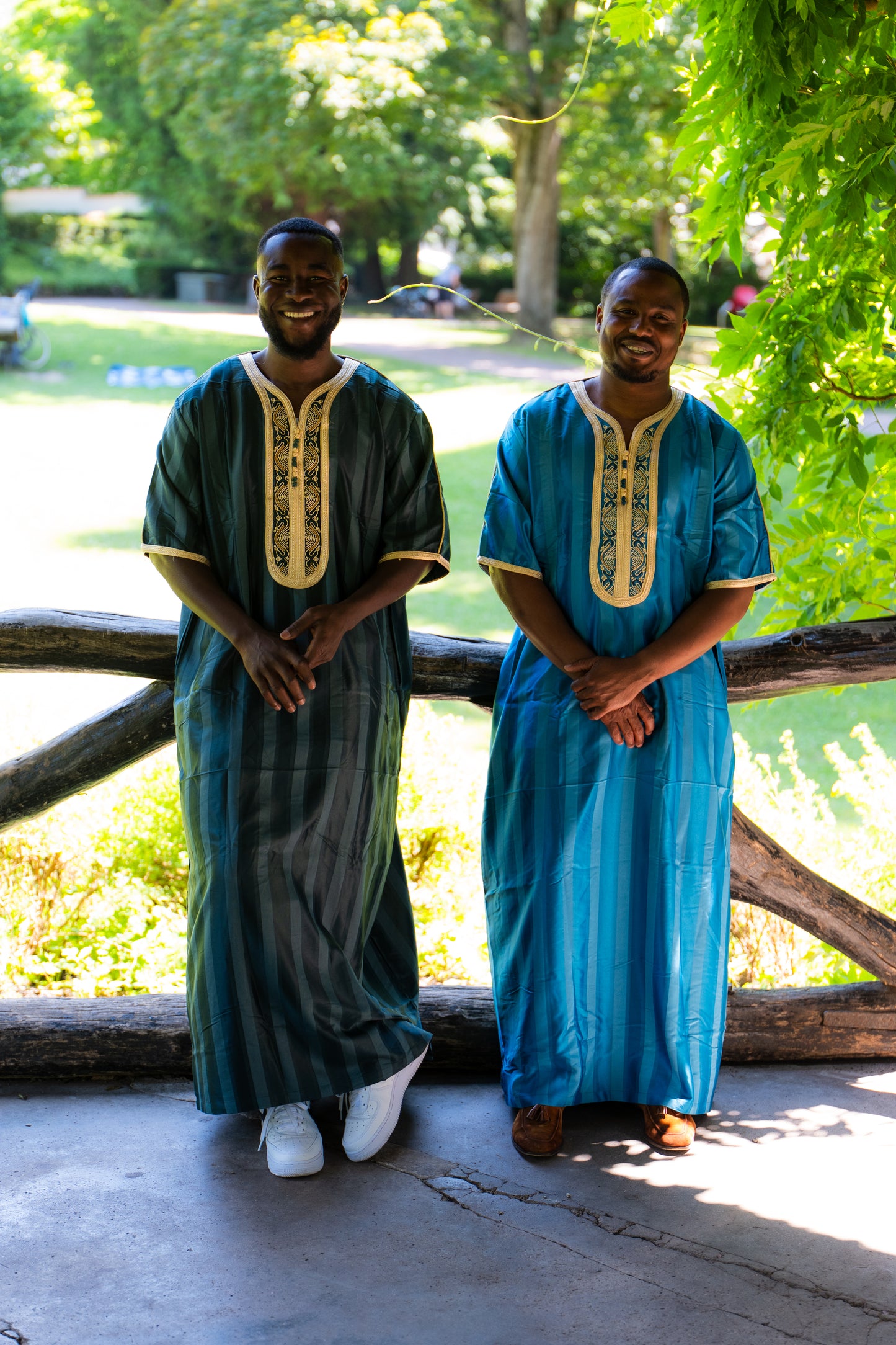 Gebetskleid für Herren mit goldenen Design - Türkis