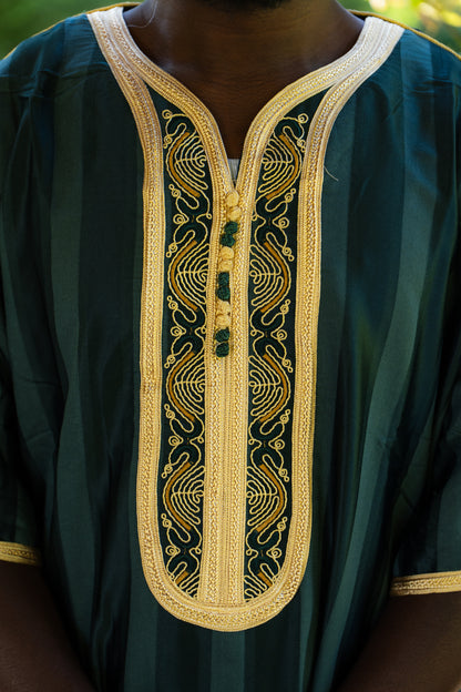 Gebetskleider für Herren mit goldenen Design - Grün