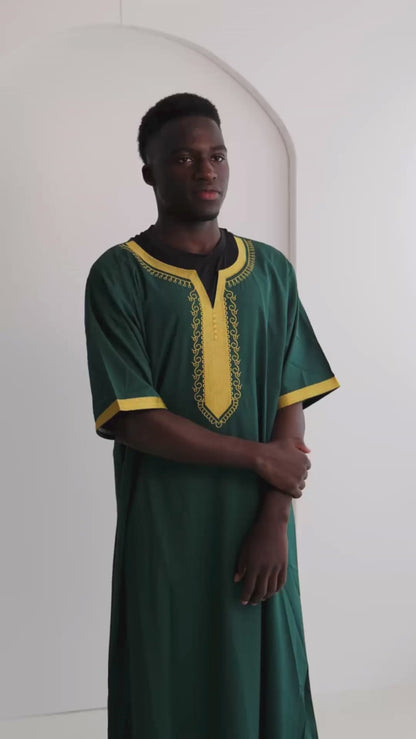 Gebetskleid für Herren - Grün/Gold